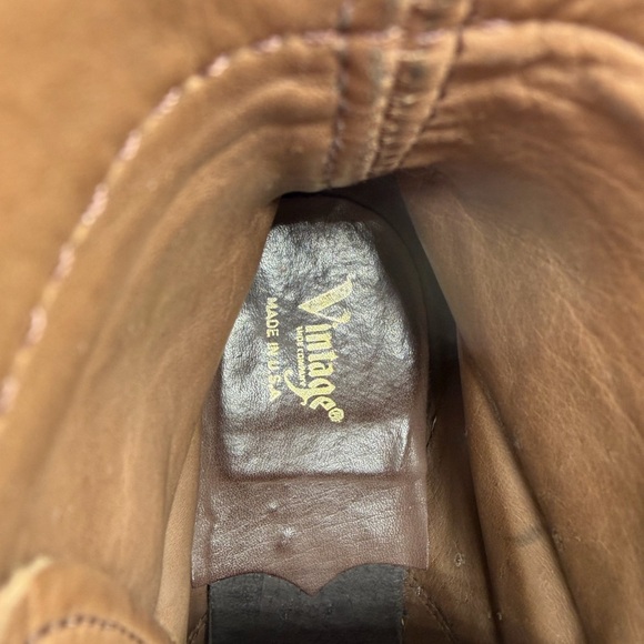 Vintage Shoe Company Lilly Leather High Top Boots Style VS2302 in brown Size 7 - Picture 9 of 11